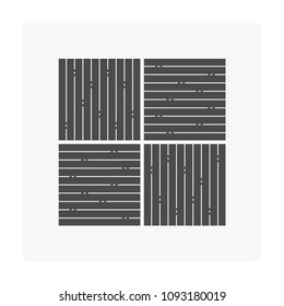 Square wood floor pattern and texture vector icon in top view. That for paving, laying and construction wood floor or finishing material to decoration both interior and exterior of home or building.