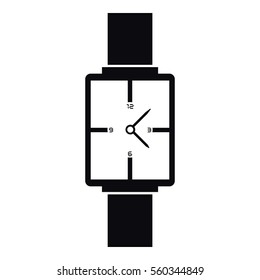 Square wristwatch icon. Simple illustration of square wristwatch vector icon for web