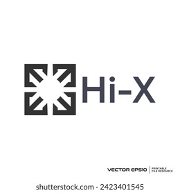 Square X logo vector illustration