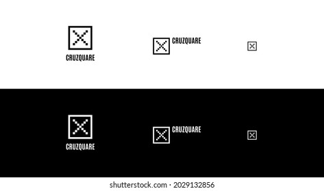 Concepto de logotipo moderno de Square X