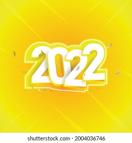 Square yellow banner 2022 design concept