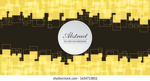 Square yellow geometrical abstract background