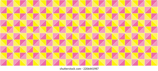 Square yellow and pink, white