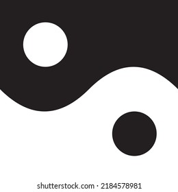 square yin yang logo illustration 