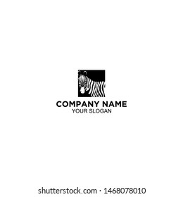 Square Zebra Logo Design Vector