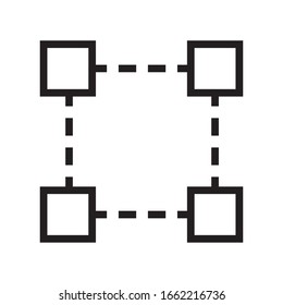 square zoom designer line style icon vector illustration design