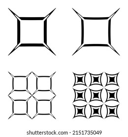 Square_star-flat-Symbol einzeln auf weißem Hintergrund