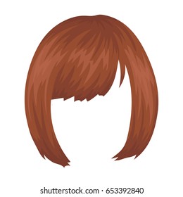 Square.Back hairstyle single icon in cartoon style vector symbol stock illustration web.