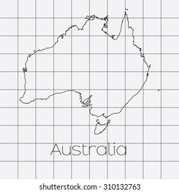 A Squared Background with the country shape of Australia