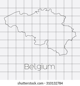A Squared Background with the country shape of Belgium