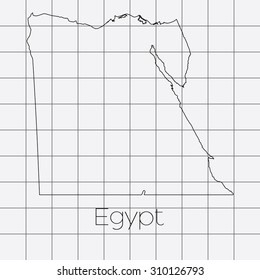 A Squared Background with the country shape of Egypt