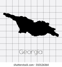 A Squared Background with the country shape of Georgia