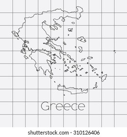 A Squared Background with the country shape of Greece