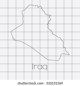 A Squared Background with the country shape of Iraq