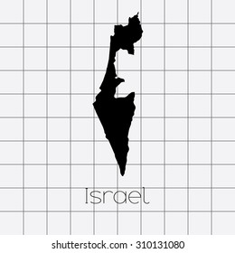 A Squared Background with the country shape of Israel
