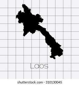 A Squared Background with the country shape of Laos