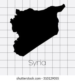 A Squared Background with the country shape of Syria