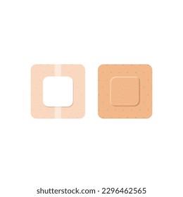 Aplausos médicos beige cuadrado de estilo plano, ilustración vectorial aislada en fondo blanco. Elemento de diseño, primeros auxilios, protección de heridas y atención sanitaria