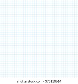 Squared blank sheet of school copybook pattern. Blue lines. Vector illustration.