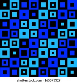 Squared blue seamless pattern 