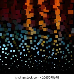 Squared colorful vector background. Abstract halftone illustration pattern. Vintage texture
