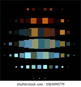 Squared colorful vector background. Abstract halftone illustration pattern. Vintage texture
