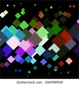 Squared colorful vector background. Abstract halftone illustration pattern. Vintage texture
