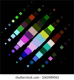 Squared colorful vector background. Abstract halftone illustration pattern. Vintage texture
