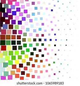 Squared colorful vector background. Abstract halftone illustration pattern. Vintage texture
