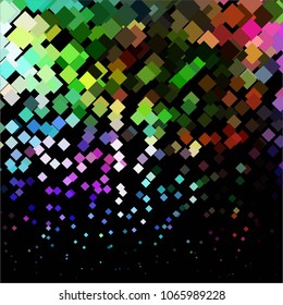 Squared colorful vector background. Abstract halftone illustration pattern. Vintage texture
