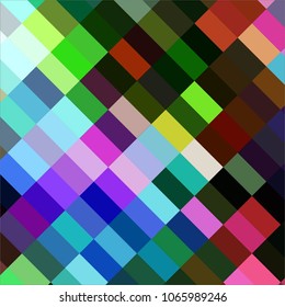 Squared colorful vector background. Abstract halftone illustration pattern. Vintage texture
