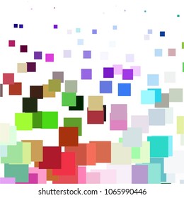 Squared colorful vector background. Abstract halftone illustration pattern. Vintage texture
