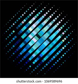 Squared colorful vector background. Abstract halftone illustration pattern. Vintage texture
