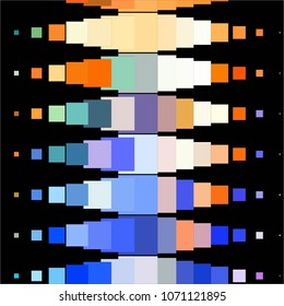 Squared colorful vector background. Abstract halftone illustration pattern. Vintage texture
