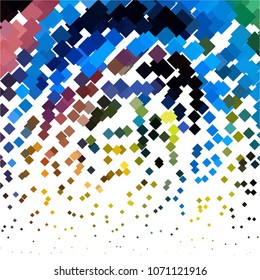 Squared colorful vector background. Abstract halftone illustration pattern. Vintage texture
