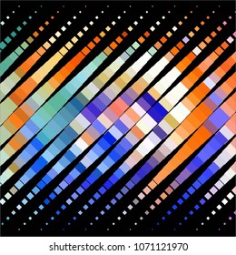 Squared colorful vector background. Abstract halftone illustration pattern. Vintage texture
