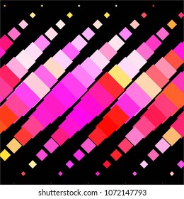 Squared colorful vector background. Abstract halftone illustration pattern. Vintage texture

