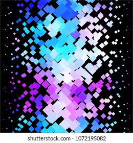 Squared colorful vector background. Abstract halftone illustration pattern. Vintage texture
