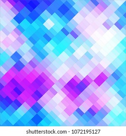 Squared colorful vector background. Abstract halftone illustration pattern. Vintage texture
