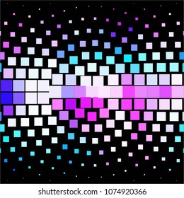 Squared colorful vector background. Abstract halftone illustration pattern. Vintage texture
