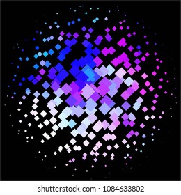 Squared colorful vector background. Abstract halftone illustration pattern. Vintage texture
