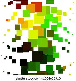 Squared colorful vector background. Abstract halftone illustration pattern. Vintage texture
