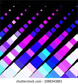Squared colorful vector background. Abstract halftone illustration pattern. Vintage texture
