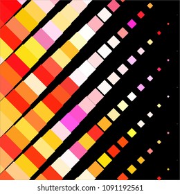 Squared colorful vector background. Abstract halftone illustration pattern. Vintage texture


