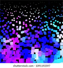 Squared colorful vector background. Abstract halftone illustration pattern. Vintage texture

