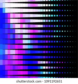 Squared colorful vector background. Abstract halftone illustration pattern. Vintage texture

