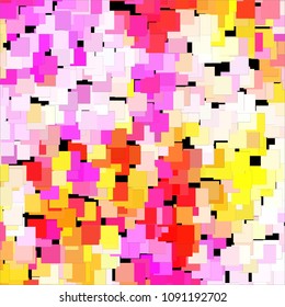 Squared colorful vector background. Abstract halftone illustration pattern. Vintage texture

