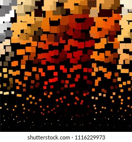 Squared colorful vector background. Abstract halftone illustration pattern. Vintage texture
