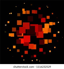 Squared colorful vector background. Abstract halftone illustration pattern. Vintage texture
