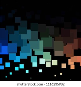 Squared colorful vector background. Abstract halftone illustration pattern. Vintage texture
